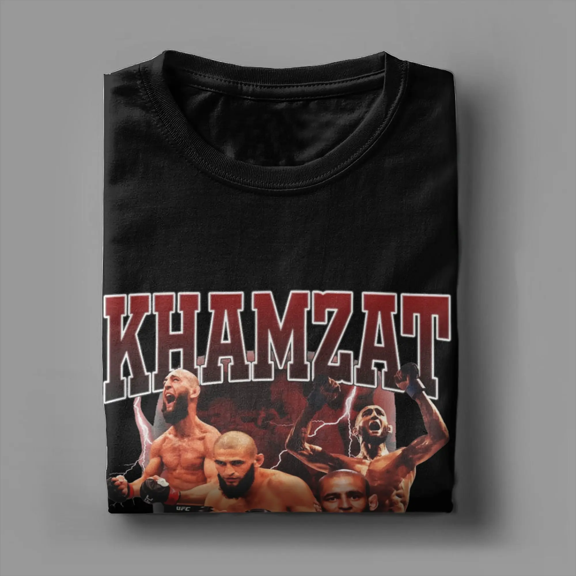 Фото Khamzat Chimaev Wrestlers Wrestling Graphic T Shirt for Men Women  Pure Cotton  Tee Shirt Clothes №3