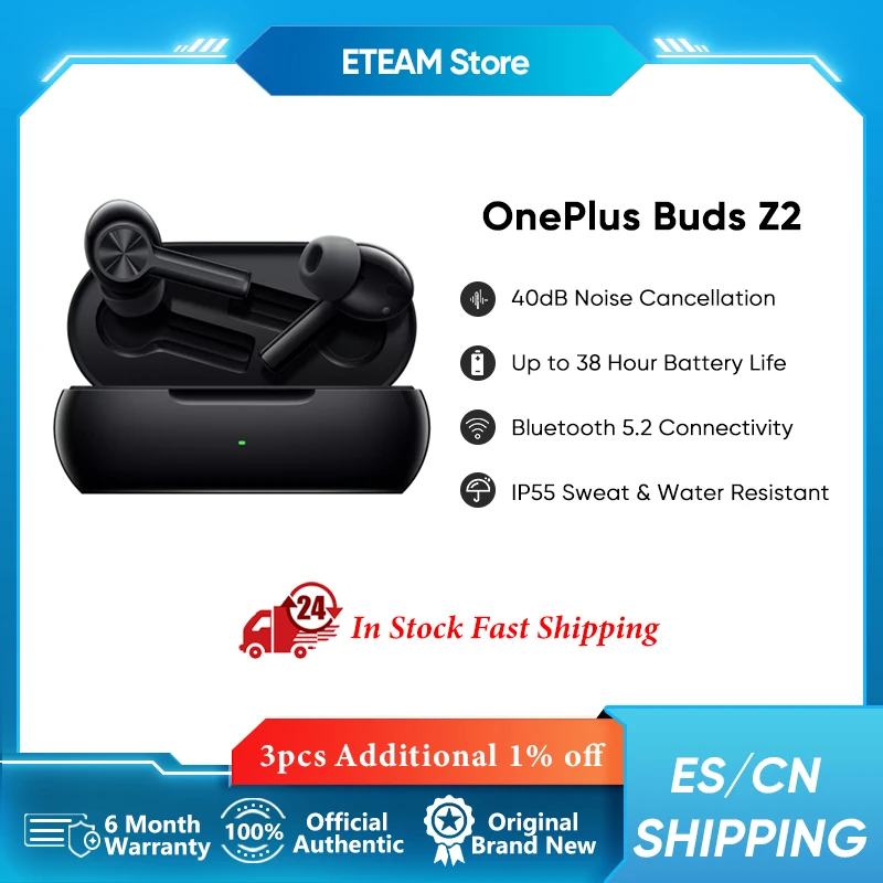 

New Oneplus Buds Z2 Z 2 TWS Wireless Earphone Bluetooth 5.2 Active Noise Cancelling Wireless Headphones For Oneplus 11 10 Pro 9R