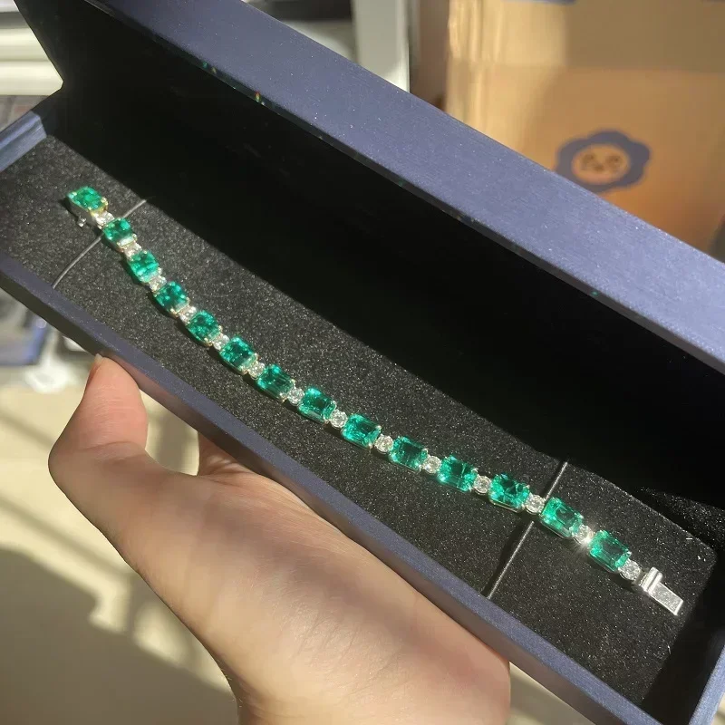 Ruihe новый классический 18K желтое золото 6x8 мм Lan выросший изумруд с лабораторными