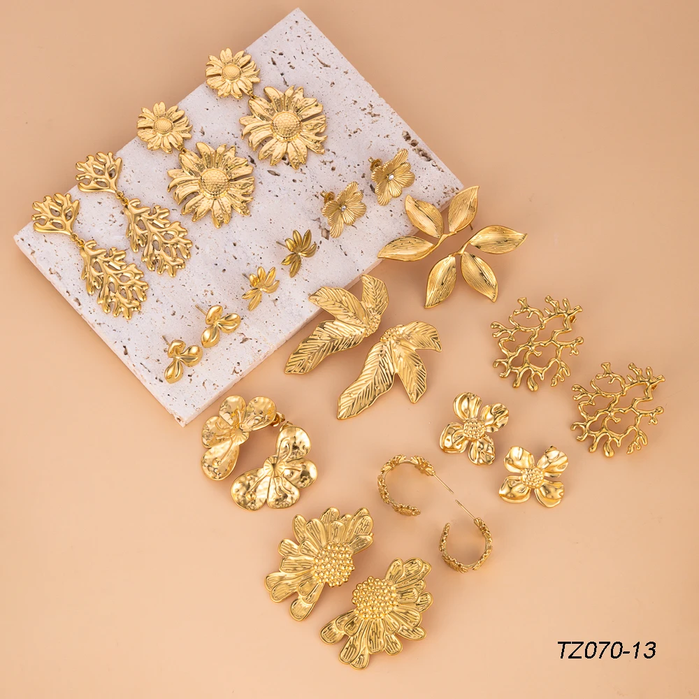 Эксклюзивные Винтажные серьги-нестандартный полосатый цветочный дизайн с