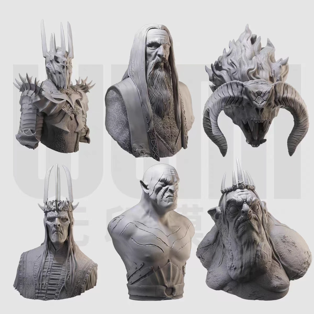 

1/10 Saruman 187 white robe wizard resin white mold GK hand model