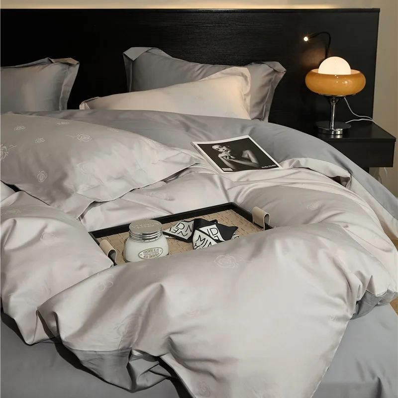 

Роскошный стильный комплект детской постельного белья из 100 нитей, комплект из четырех предметов, хлопковая Роскошная постельная простыня, одеяло