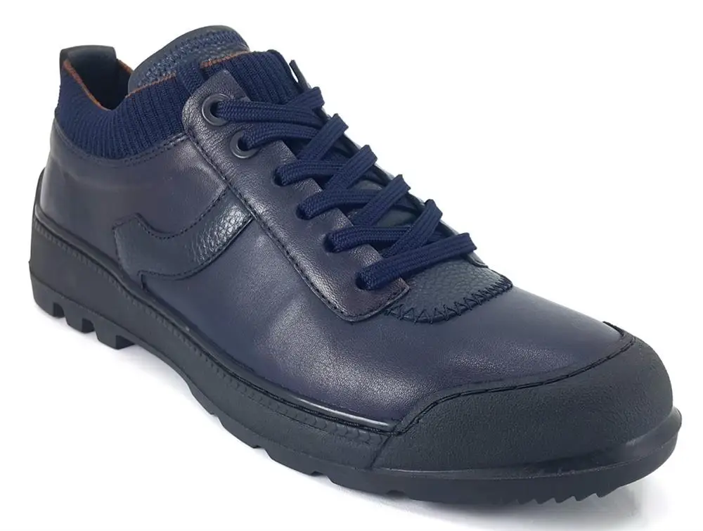 

2023 Trending New Season Model Genuine Leather Shoes Personalized and Comfortable Navy Blue Libero 4551 22KA Daily Men's Shoes