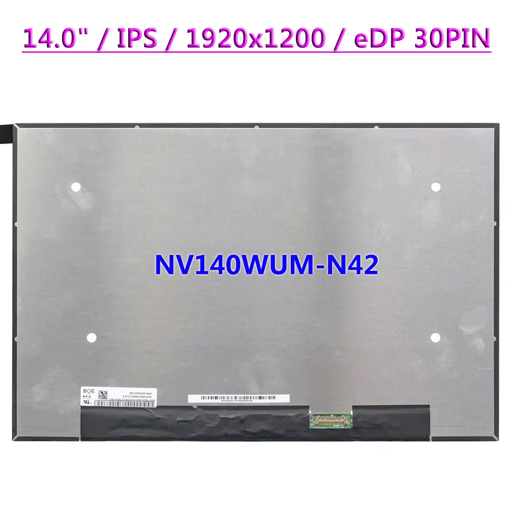14-дюймовый экран для ноутбука 16:10 ЖК-экран NV140WUM-N42 FHD 1920x120 0 IPS без сенсорного экрана