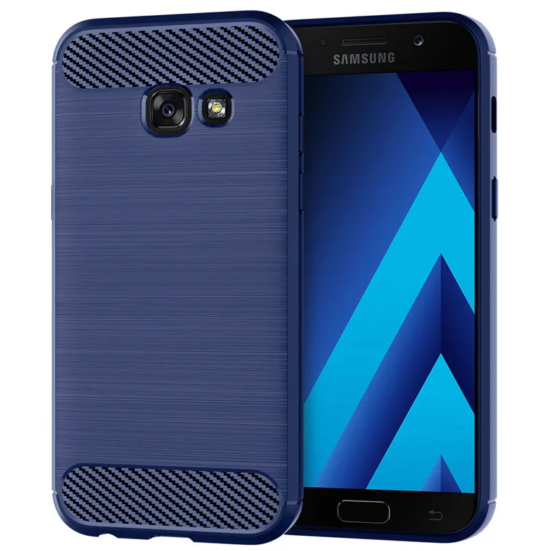 Matte Silicone Case for Samsung A5 2017 Galaxy A5200 A520F Shockproof Carbon Fiber Soft Back Cover For Galaxy a5 2017 Phone Case images - 6