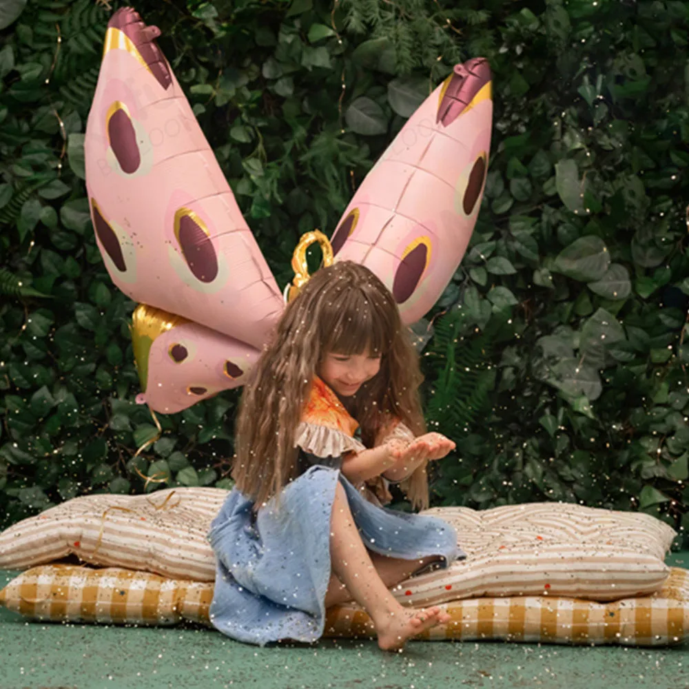 

2Pcs 3D Butterfly Foil Balloons 47inch Large Angel Wing Balloon Butterfly Fairy Balloon for Girl's Birthday Wedding Decoration