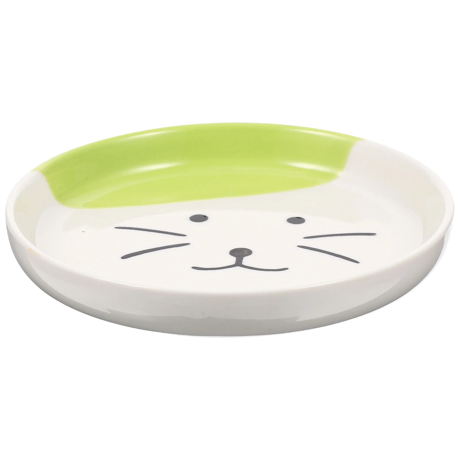 

Cat Bowl Food Plate Ceramic Dish Bowls Pet Shallow Dog Wide Feeding Plates Feeder Kitten Tray Server Cute Water Elevated Wet