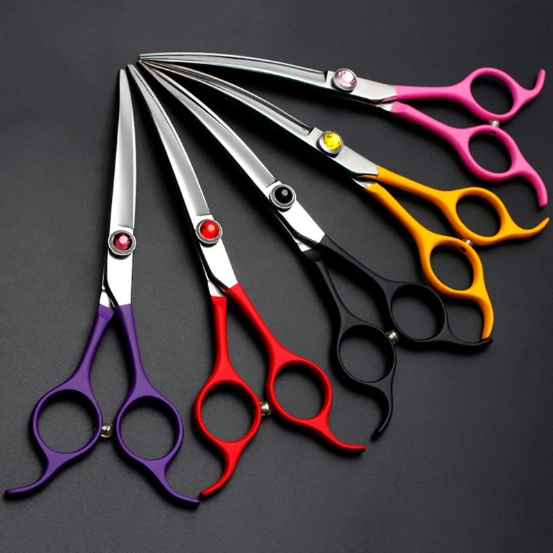 7-дюймовые изогнутые профессиональные ножницы для груминга домашних животных