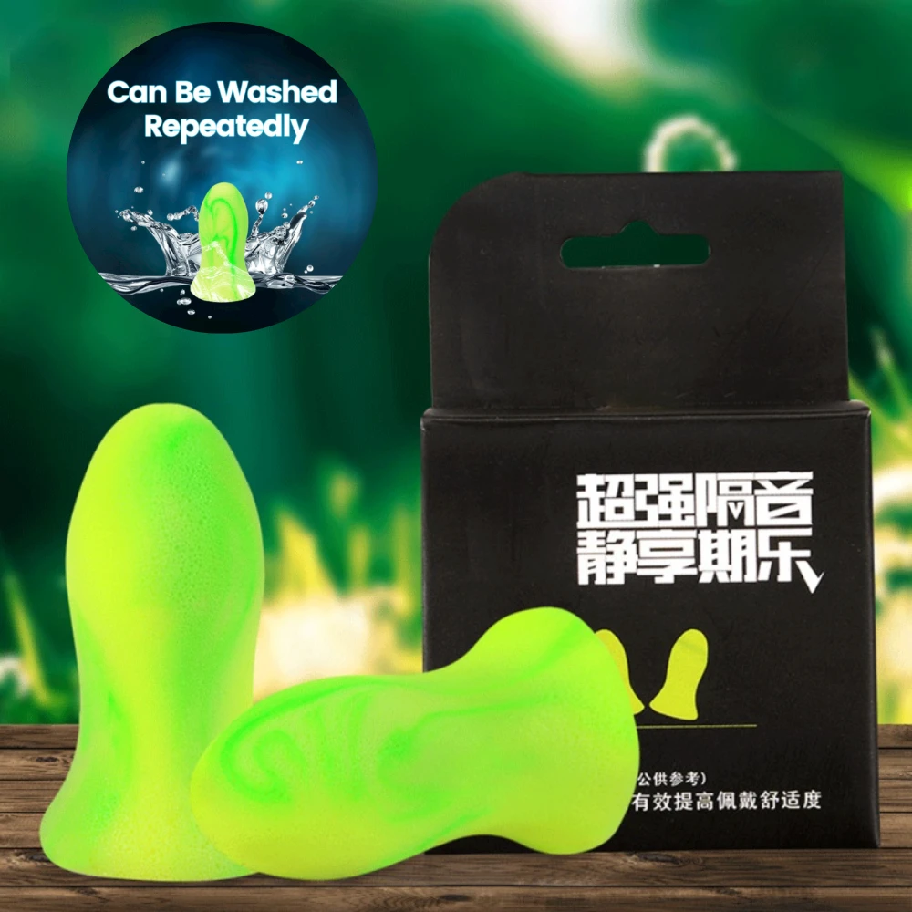 

2Pair Sponge Earplugs Noise Reduction Travel Sleep Noise Prevention Sleeping Soft Tapered Foam Ear Plugs Anti Snoring Soundproof