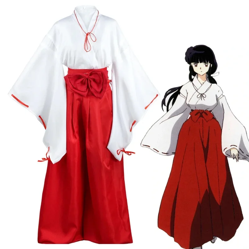 Платье для косплея аниме InuYasha kik0play красно-белое кимоно девочек костюм на