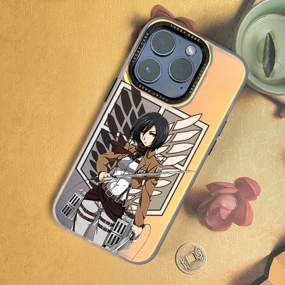 Чехол A-Attack On Anime T-Titan для Huawei MATE 60 70 PRO NOVA PURA ULTRA Honor 90 80 SE GT 200 IMD Chameleon Laser Phone Case