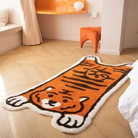 cute cartoon cow bedroom rug tiger printed carpet for living room anti slip bedside kids room floor mat water absorbent bath mat