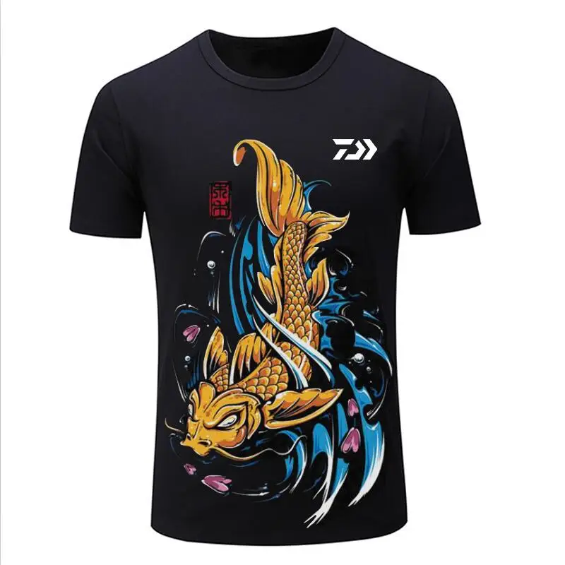 

2022 New Daiwa Fishing Clothings Quick Dry Sun Protection Fishing Shirts Anti-UV Fishing Clothes Short Sleeve Sport T-Shirt