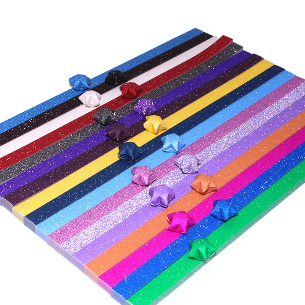 

Pack of 320 Glitter Origami Paper Strips Star Origami Strips Origami Paper Strips Origami Paper Pack Glitter Origami Star Paper