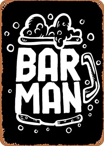 

Barman Vintage Look Metal Sign Patent Art Prints Retro Gift 8x12 Inch