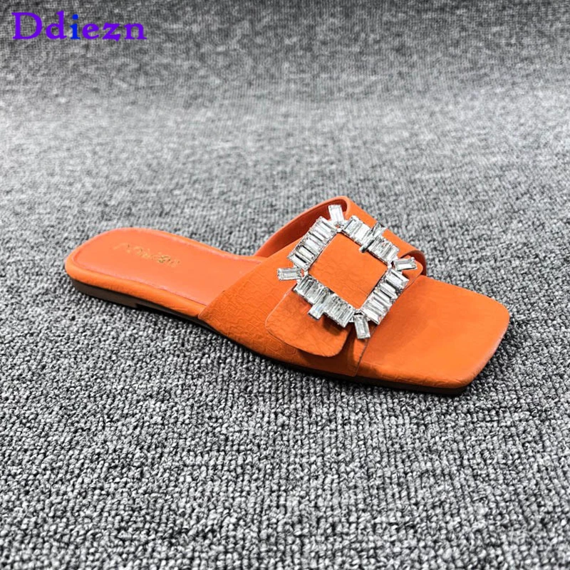 

Шлепанцы женские летние, модные сандалии на плоской подошве, сланцы