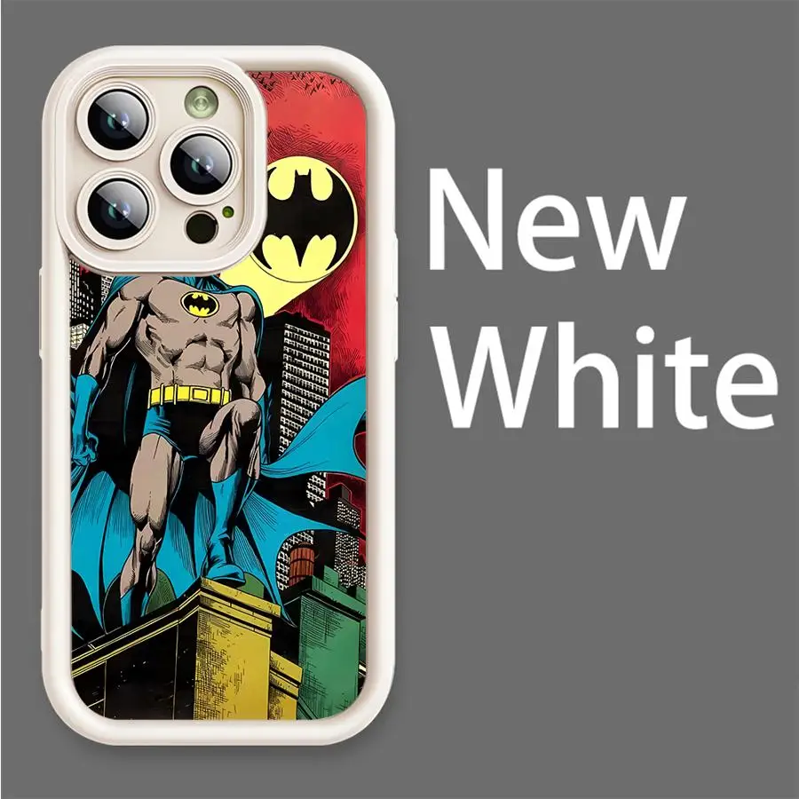 Черный чехол для телефона с супергероем B-Batman Apple iPhone 15 16 Pro Max 13 14 Plus 12 11 plus Matte