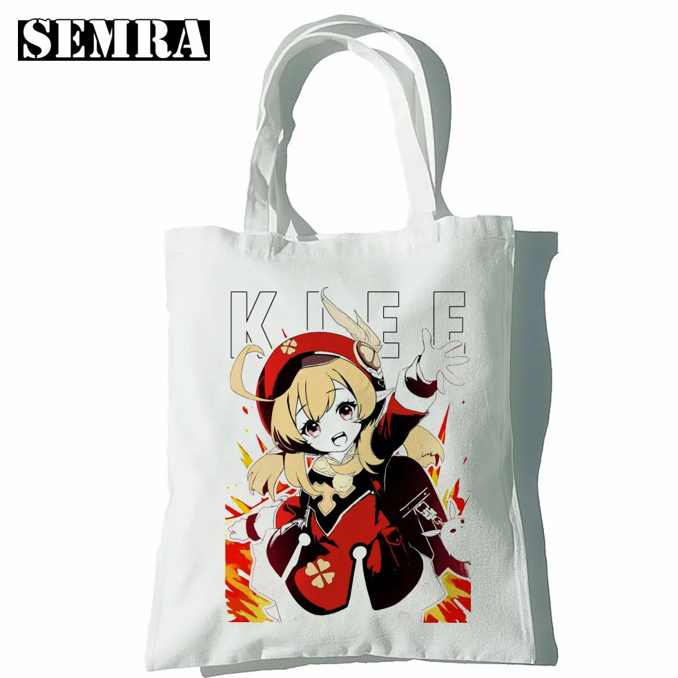 

Klee Anime Women Canvas Shopper Bag Girl Large Capacity Tote Classic Mouse Shoulder Handbag