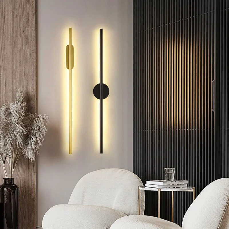 

Creative Nordic Modern Minimalist Led Strip Wall Lamp Living Room TV Sofa Bedroom Bedside Lamp Background Wall Decorative Lamps