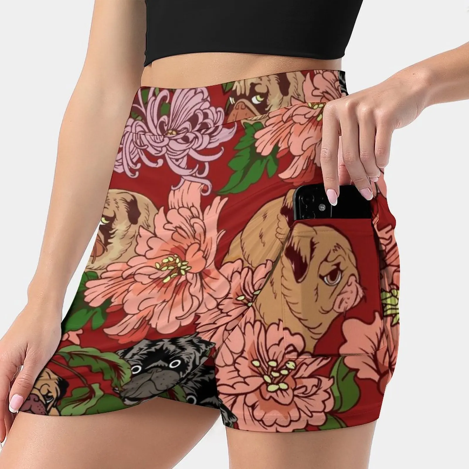 

Женская Спортивная юбка с карманами, в Корейском стиле, 4Xl