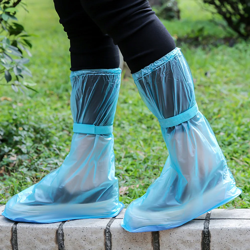2 Pairs Shoe Covers Travel Plastic Shoe Covers Shoe Protection Overshoe Disposable Shoe Booties Disposable Footwear Women's