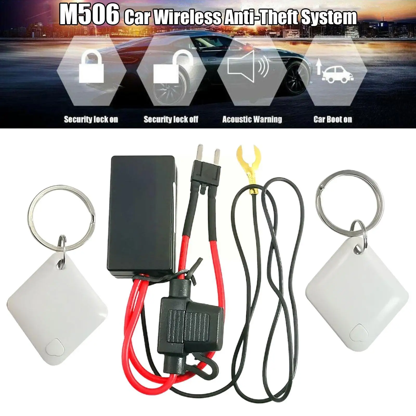 

M506 Car Wireless Immobilizer Engine Lock Auto Anti-theft Circuit Intelligent Auto Immobilizer Tool Cut System Alarm Off De E2B4