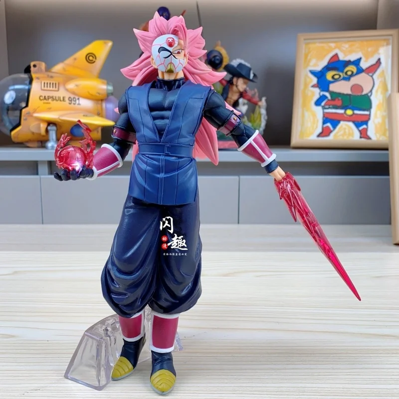 

26cm Dragon Ball Z Super Saiyan 3 Rose Goku Black Masked Battle Version Figure Figuine Model Decoration Pvc Gift Toy