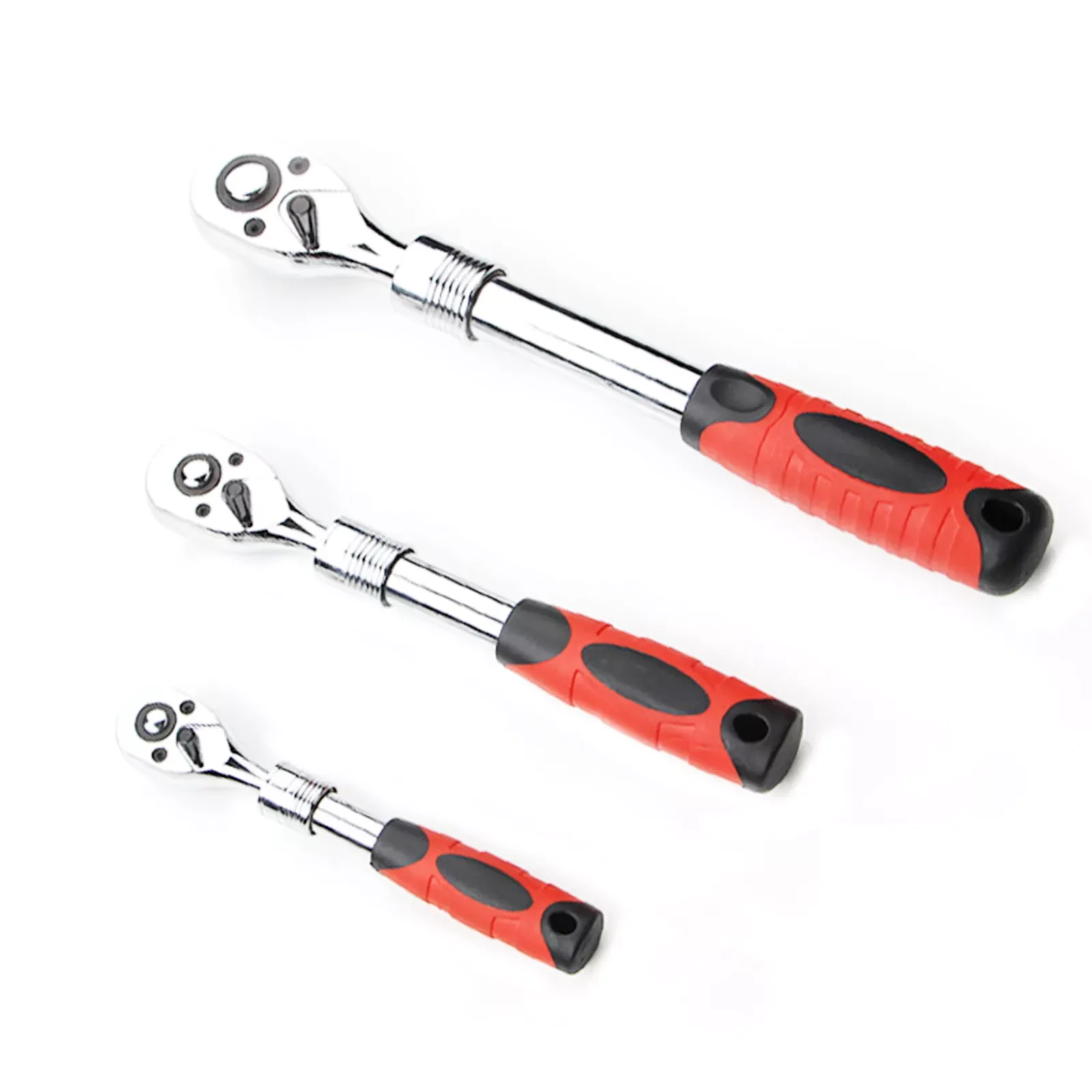 

72 Teeth Extended Telescopic 1/4" 3/8" 1/2" Inch Ratchet Wrench Extended Telescopic Ratchet Socket Wrench Tool