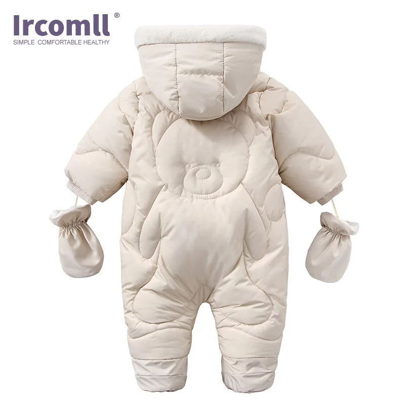 Ircomll Brand Winter Jumpsuit Cute Panda Down Cotton Clothes Toddler Boy Girl Clothes Infant Coat Outwear for Babies Pajamas