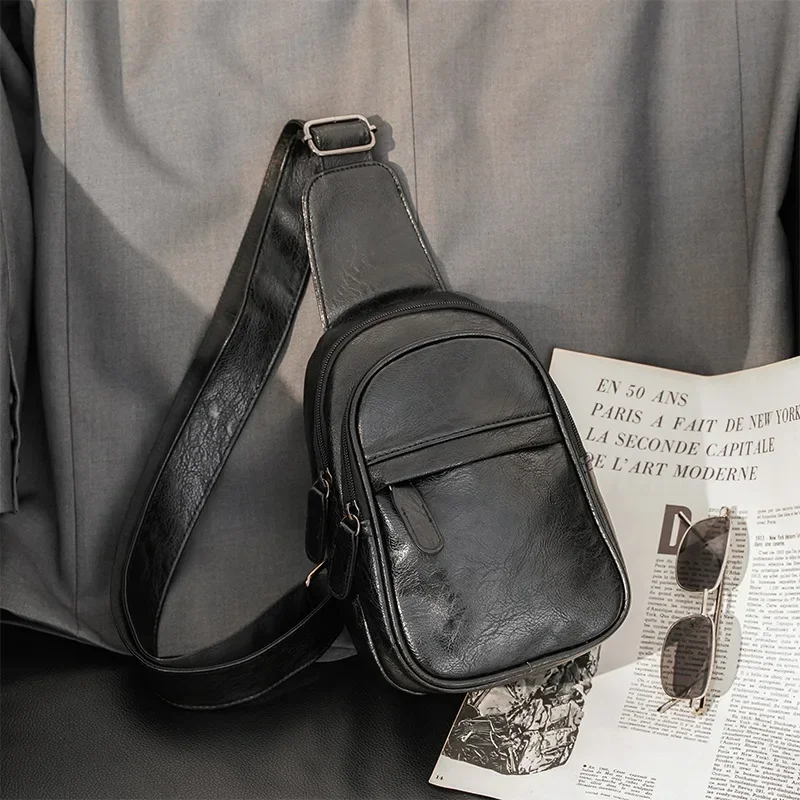 Новые простые мужские нагрудные сумки маленькие на плечо уличные через