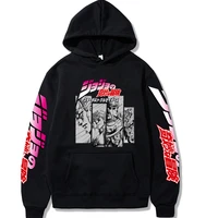 jojo anime hoodie unisex personality printed hip hop street sweatshirt casual pullover streetwear women sweatshirt