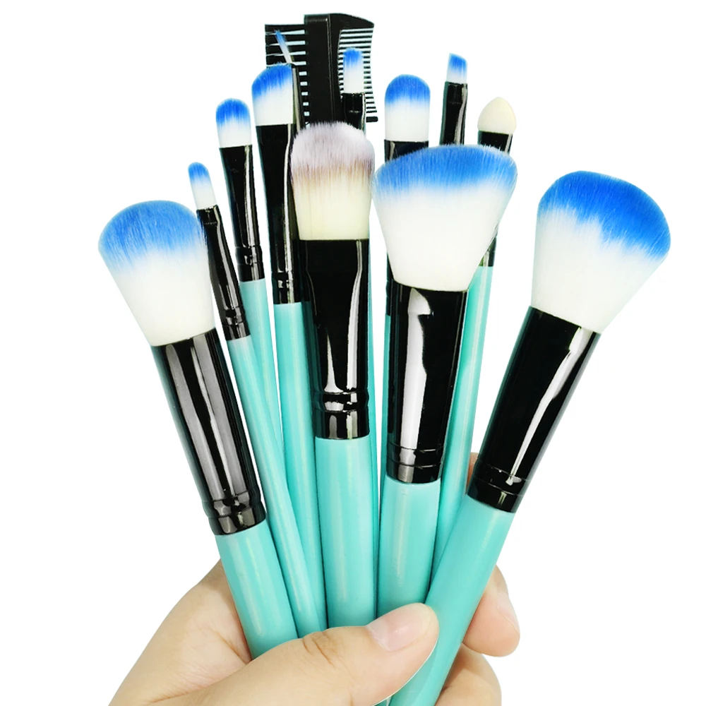 13Pcs Makeup Brushes Tool Cosmetics Brush Kit Powder Eye Shadow Foundation Blush Blending Beauty Make Up Pinceles De Maquillaje