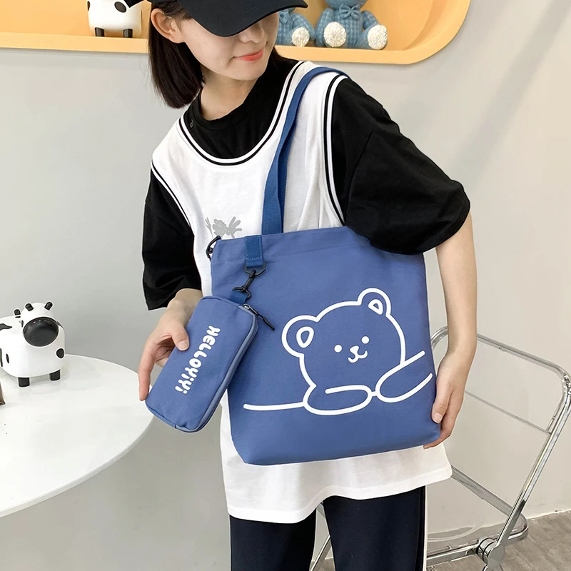 MRLD Kids Handbags For Girls Children's Primary School Students Bags Shoulder Diagonal Bags Toddlers Canvas Bag Shopping Handbag