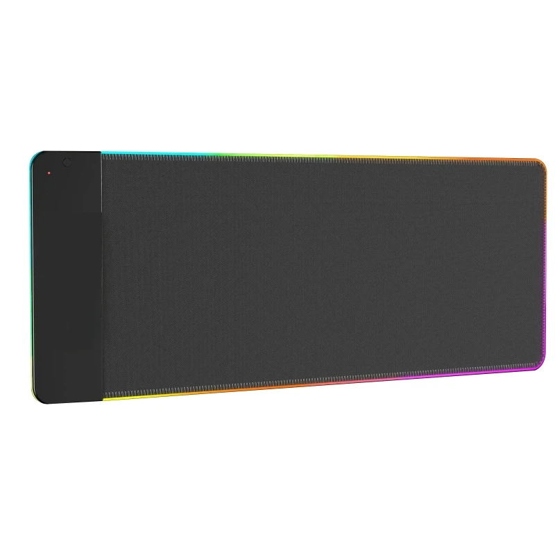 

Игровой коврик для мыши с беспроводным зарядным устройством 10 Вт, игровой раздвижной коврик для мыши с RGB подсветкой, офисный Настольный коврик для телефона