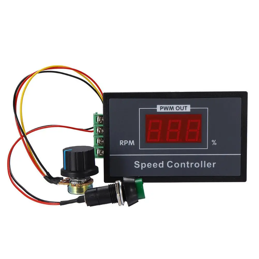 

Dc 6-60v 30a Pwm Motor Speed Controller Regulator Digital Led Display Rotary Poteniometer Adjustable Speed Switch Governor