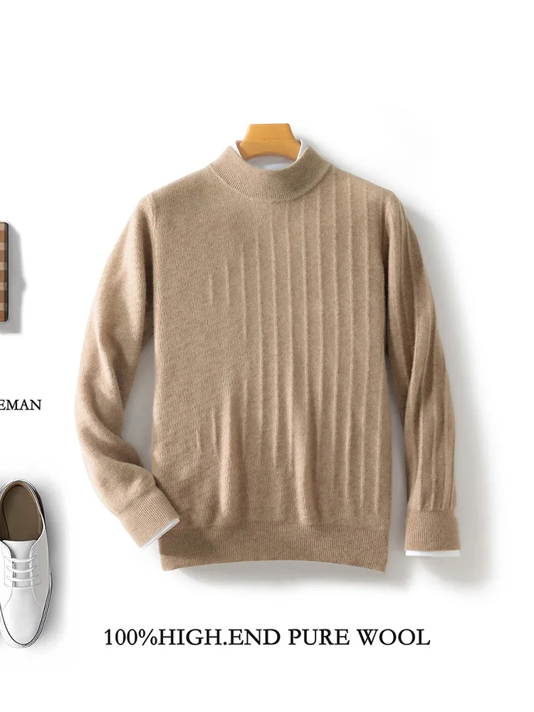 Новинка Мужской базовый пуловер сезон осень-зима 100% трикотажная одежда из