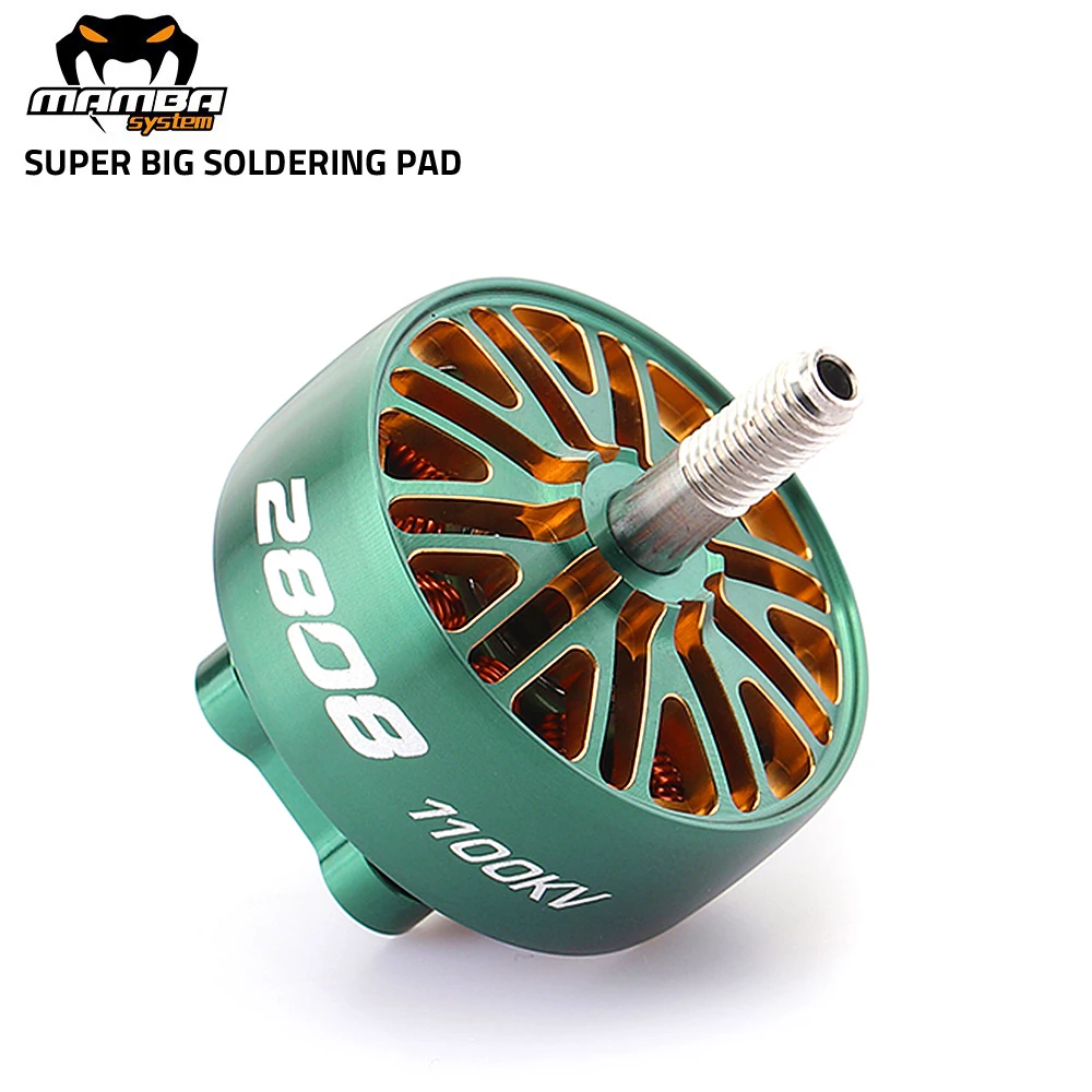DIATONE MAMBA TOKA 2808 1100KV бесщеточный двигатель W/ 6mm вал из титанового сплава совместимый 7-дюймовый пропеллер 4-6S для FPV гоночного дрона