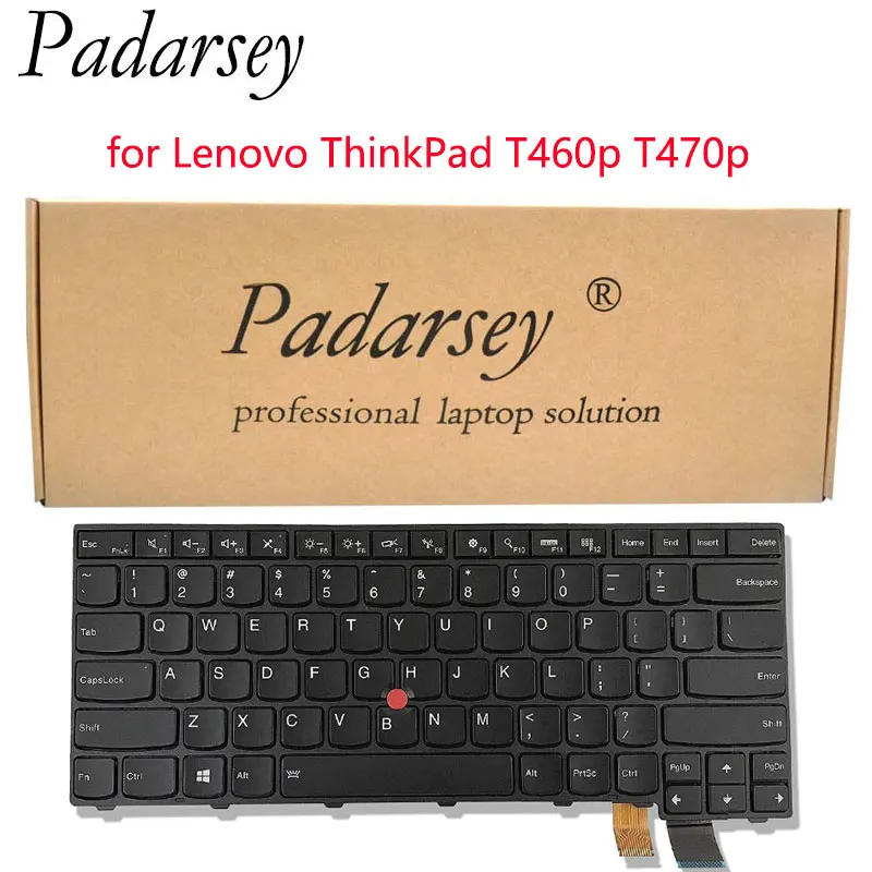 

Padarsey Replacement Notebook US Keyboard for Lenovo ThinkPad T460p T470p Laptop Backlight (6 Fixing Screws)