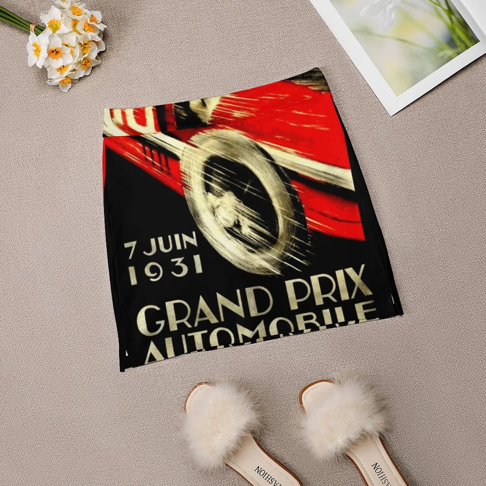 &quot Geneva Grand Prix Vintage Auto Racing Print Summer Women's shorts Skirt 2 In 1 Fitness Yoga Tennis Skirts Geneve