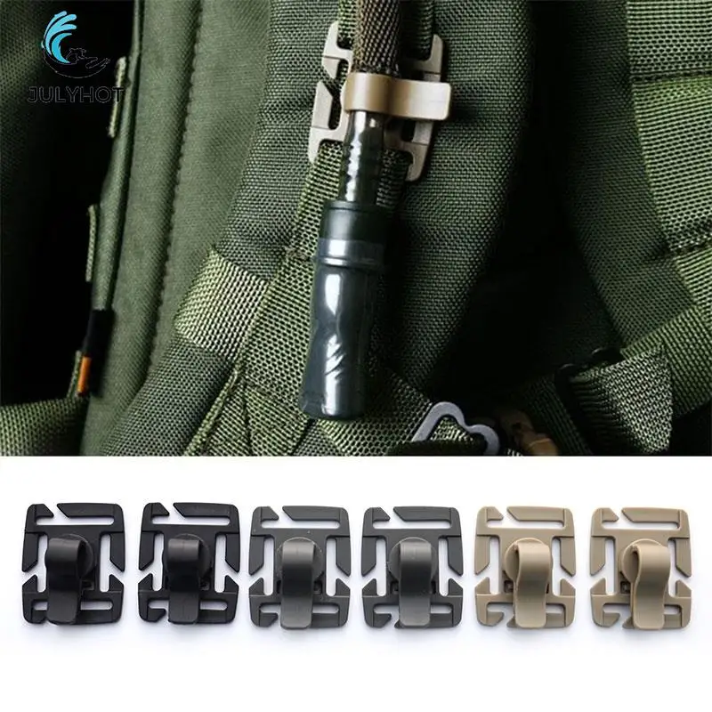 

2 PCS Drinking Tube Clip Rotatable Molle Hydration Bladder Drinking Tube Trap Hose Webbing Clip Molle Fits