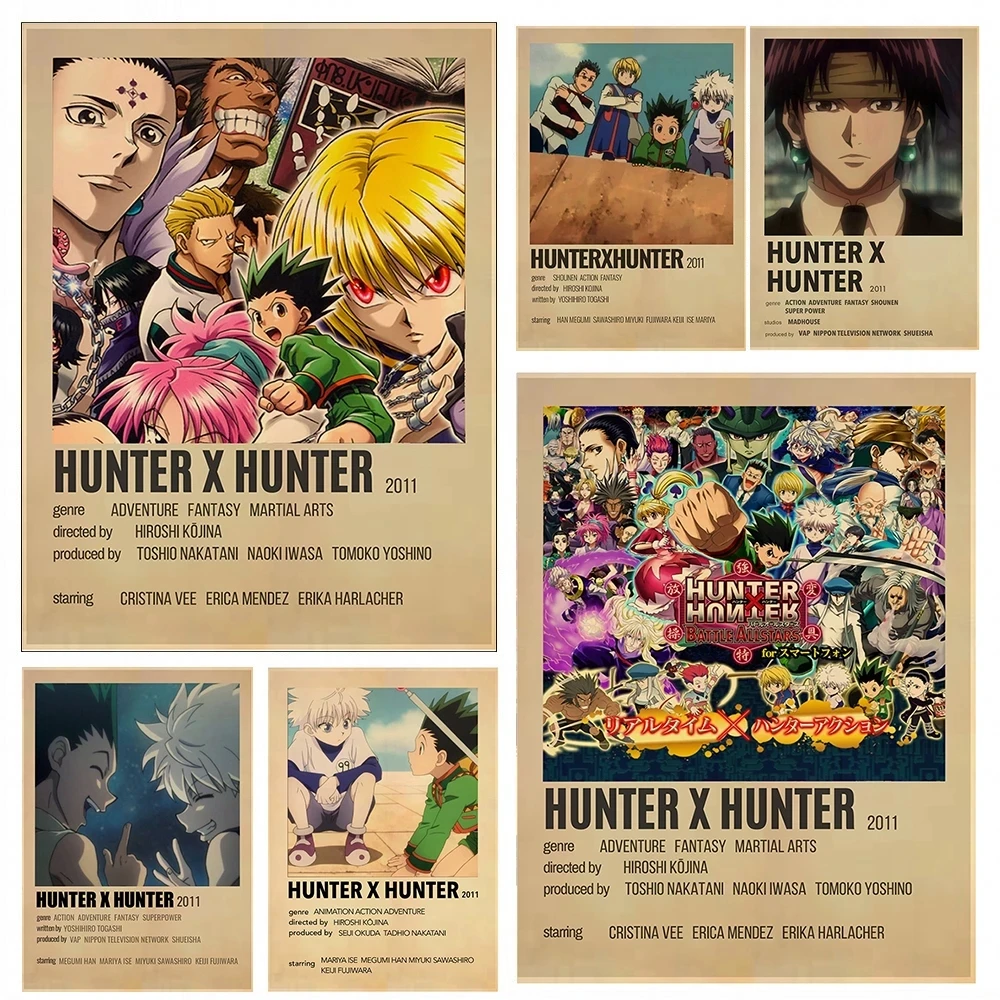 

Kraft Paper HUNTERxHUNTER Posters and Prints Kurapika Wall Art GON FREECSS Picture Anime Paintings Mural Home Kids Room Decor