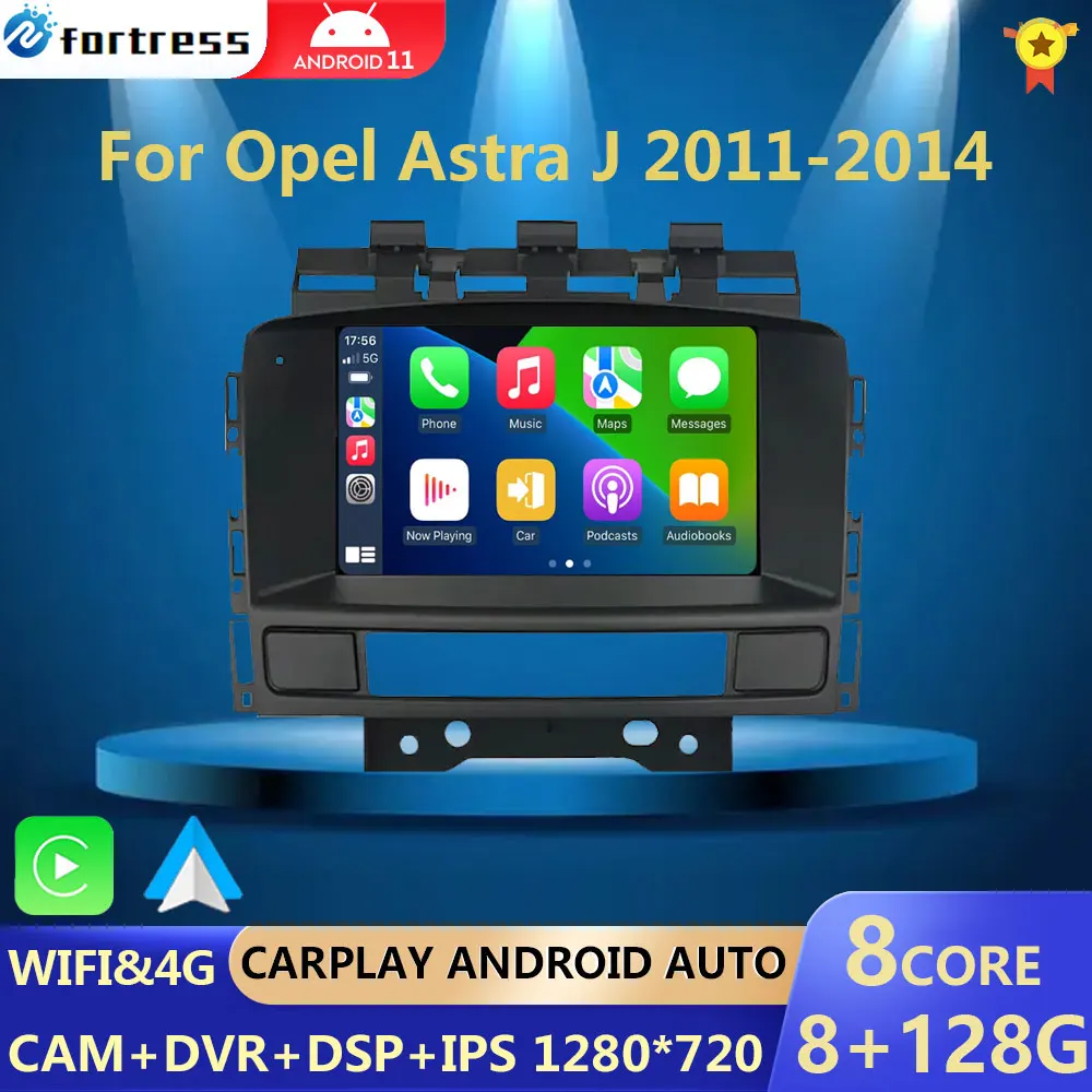 Android 14 для Opel Astra J 2011-2014 автомобильный мультимедийный плеер Buick Excelle GT XT радио Carplay