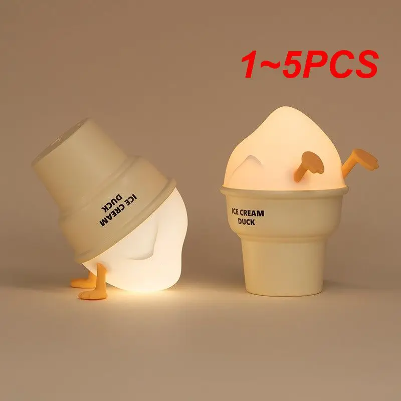 

New Ice Cream Duck Night Light USB Interface Creative Cute Festival Gift Atmosphere Light Bedroom Bedside Pat Night Light