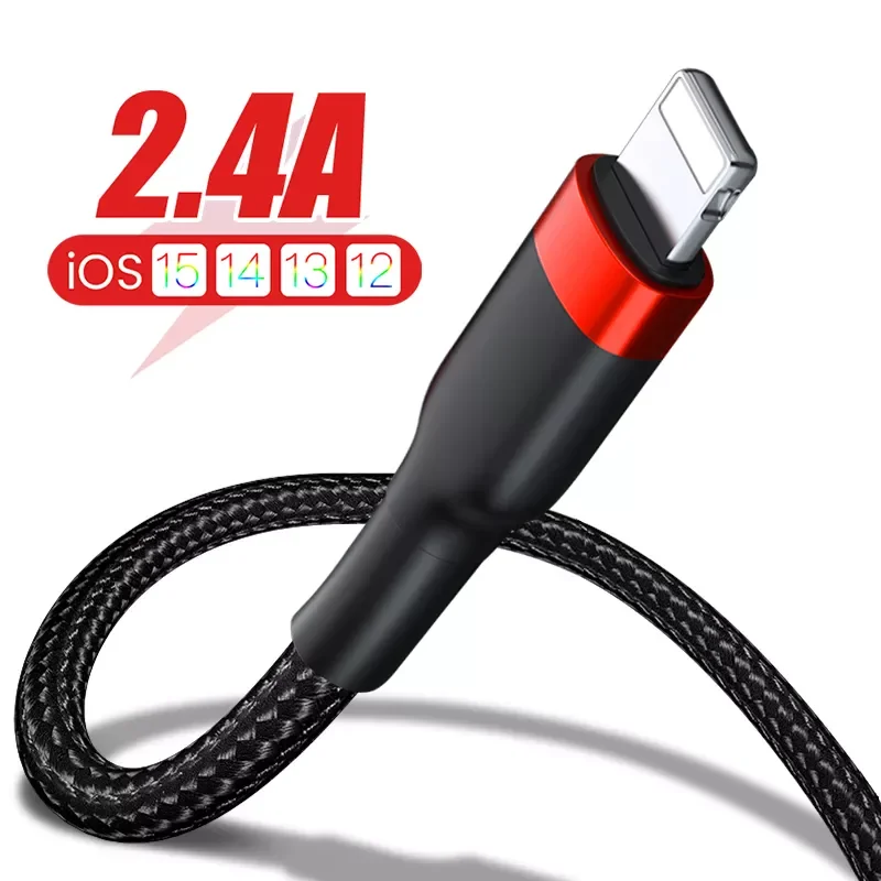 

Color USB Cable For iPhone 13 12 11 Pro Max XS X 6s 7 8 Plus Origin Mobile Phone Charging Cord Data Charger Wire 0.3/1/2M