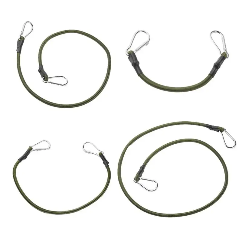 

Outdoor Tent Luggage Rack Elastic Straps With Metal Buckle Bungee Cords With Carabiner Clips Camping Elastic Rope