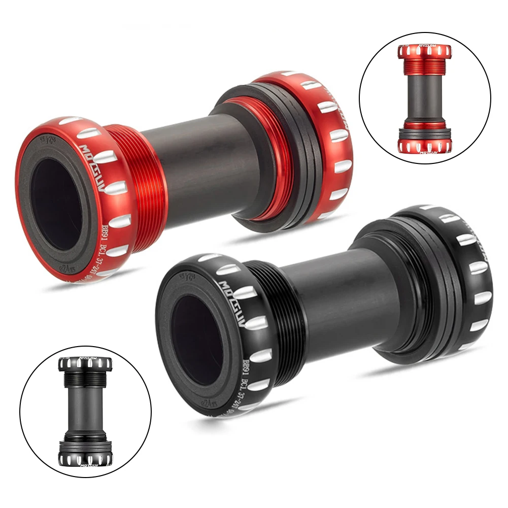 

MTB Road Bike BB91 Threaded Bottom Bracket 68-73mm For-Shimano ID24mm 97x44mm Bike Bottom Bracket Aluminum Alloy Bike Accs