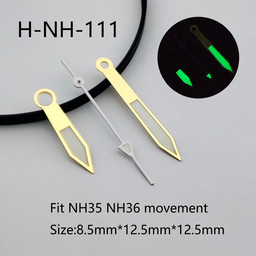 DIY Watch Hands Modified Watches Accessories Green Luminous Hands for Japan NH35/ NH36/ 4R/ 7S Movements