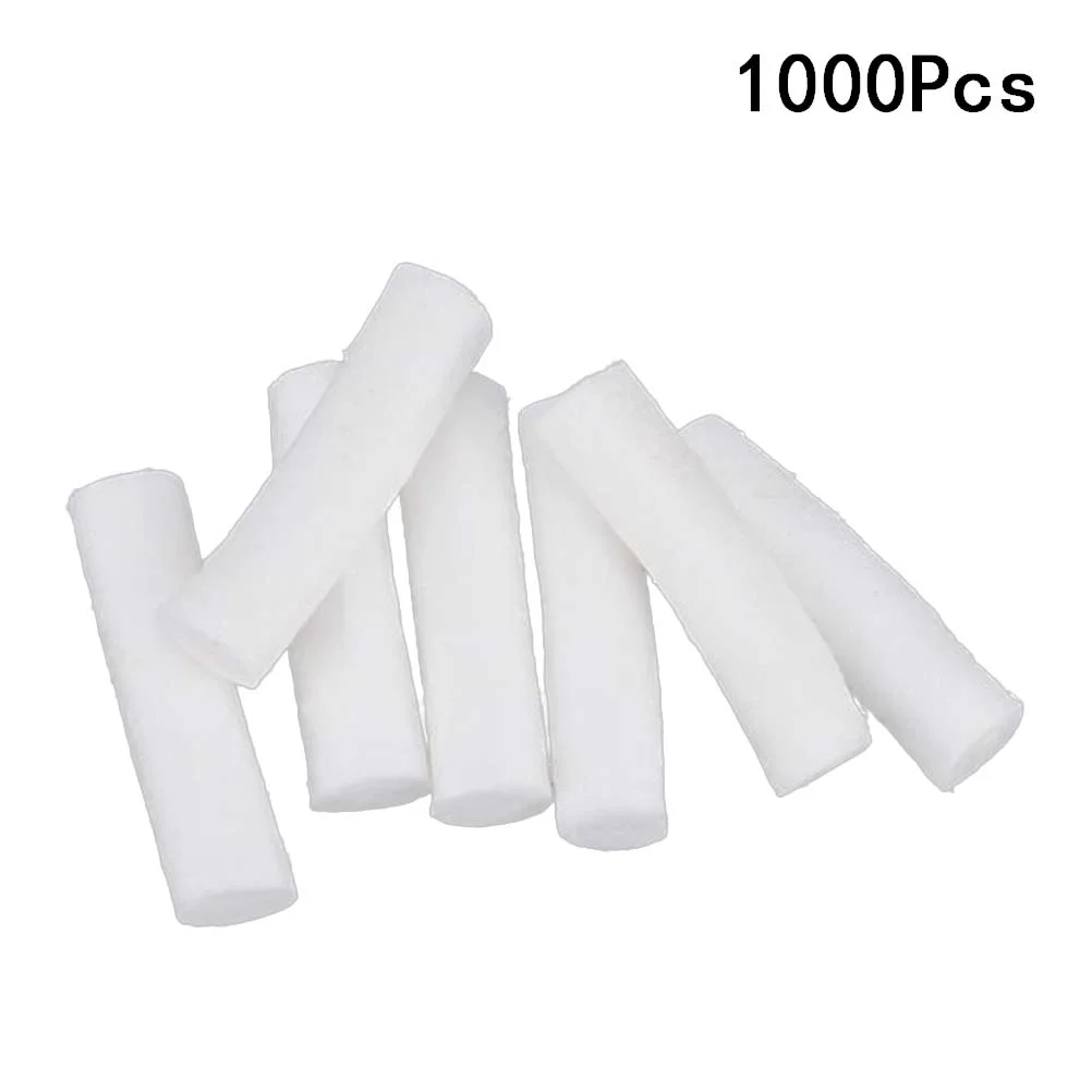 

1000pcs Cotton Roll Disposable Clean Safe White Cotton Pack Cotton Roller for Dentistry
