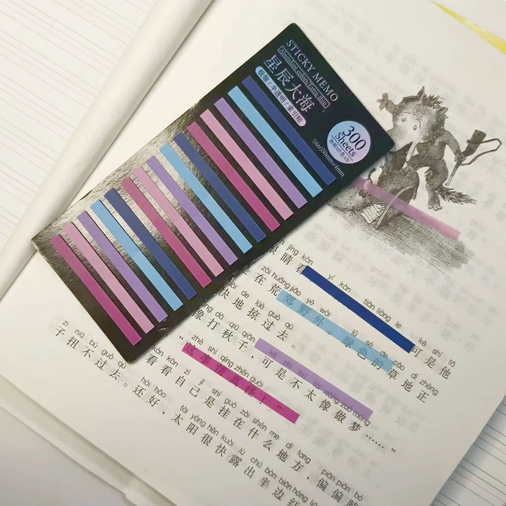 

6 Sets Color Books Colorful Sticky Notes Book Tabs For Annotating Books Stickers Narrow The Pet Label Student