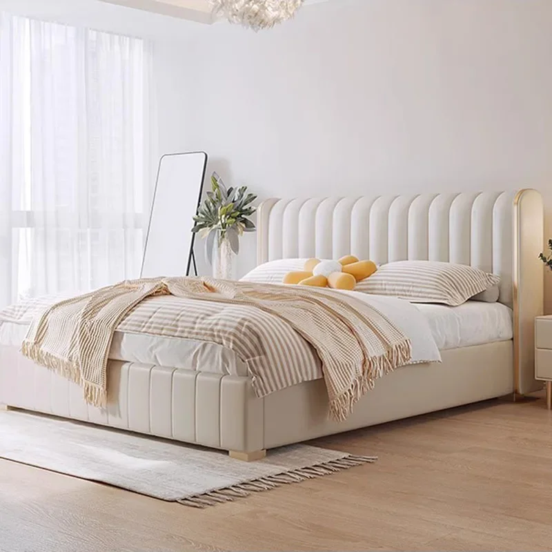 Скандинавская эстетика изголовье кровати Гламурная двуспальная кровать